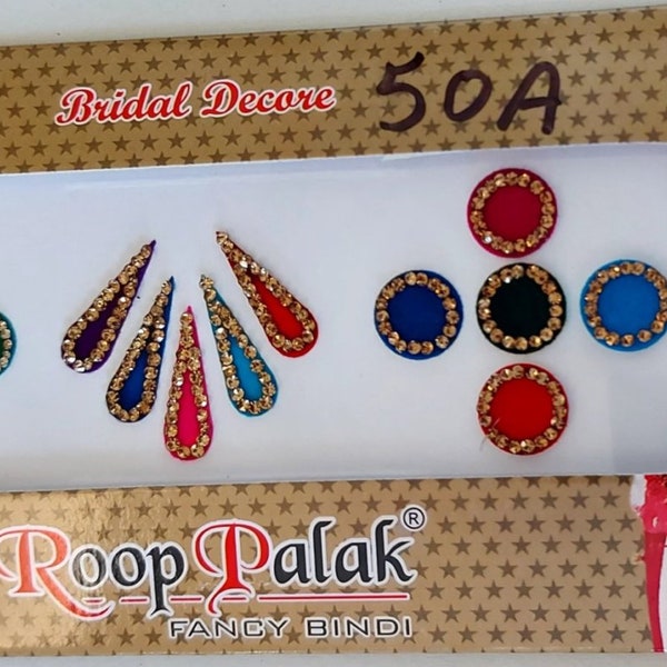 Bridal Multi Colours Crystal Bindi Festival forehead Jewellery Sticker Indian Fashion
