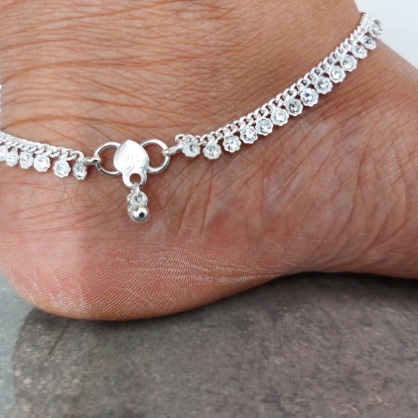 Stunning Diamante Payal Foot Jewellery Ankle Anklet ,Bridal ,Party