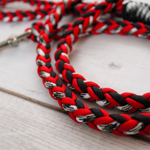 Round Braided Paracord Dog Leash Etsy