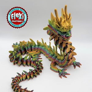 3D Printed Toy Articulating Flexi Dragon Imperial Dragon - Etsy