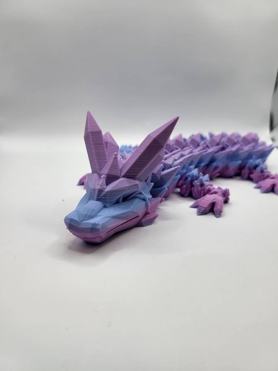 ARTICULATED CRYSTAL DRAGON - FLEXI CRYSTAL DRAGON 3D PRINT | 3D Print Model
