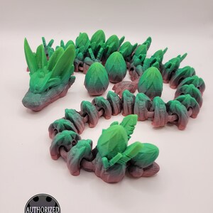 3D Printed Articulated Easter Dragon | Dragon Fidget Toy | Flexi Easter Dragon | 3D Printed | Cinderwing 3D