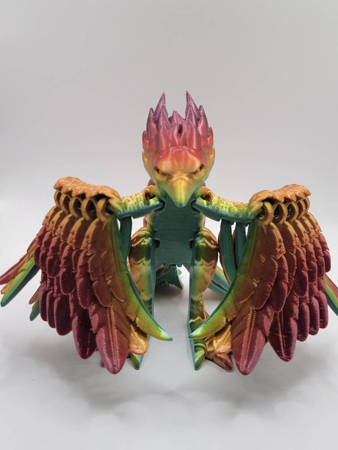 3D Printed Flexi Phoenix 3D Printed Articulating Phoenix Fidget Toy