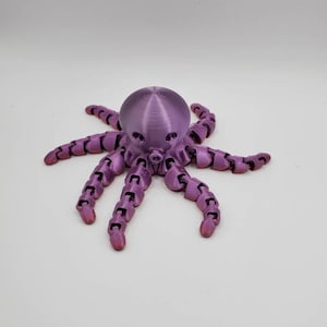 Flexi Octopus Desk Toy 3D Printed, 3D Printed Toys, 3D Printed Fidget Toy, Articulating Octopus