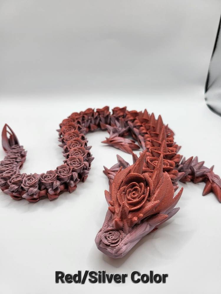 3D Printed Toy Articulating Flexi Dragon, Imperial Dragon, Flexi