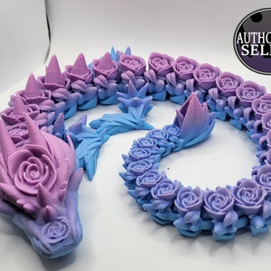 3D Printed Articulating Rose Dragon From Tik Tok - Fidget Toy - 3d Printed  Toys - Flexi Dragon - Dragon Toy