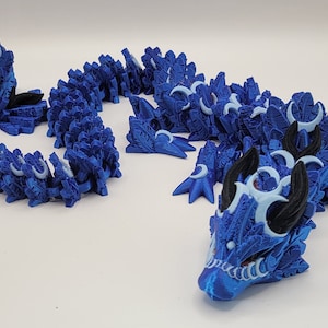 3D Printed Articulated Lunar Dragon | Dragon Fidget Toy | Flexi Lunar Dragon | 3D Printed | Cinderwing 3D