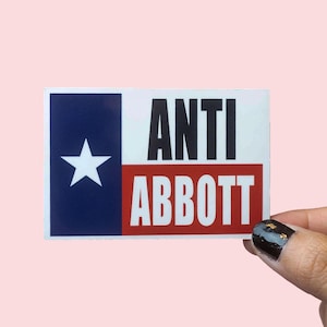 Anti Abbott Sticker | Laptop Sticker | Turn Texas Blue