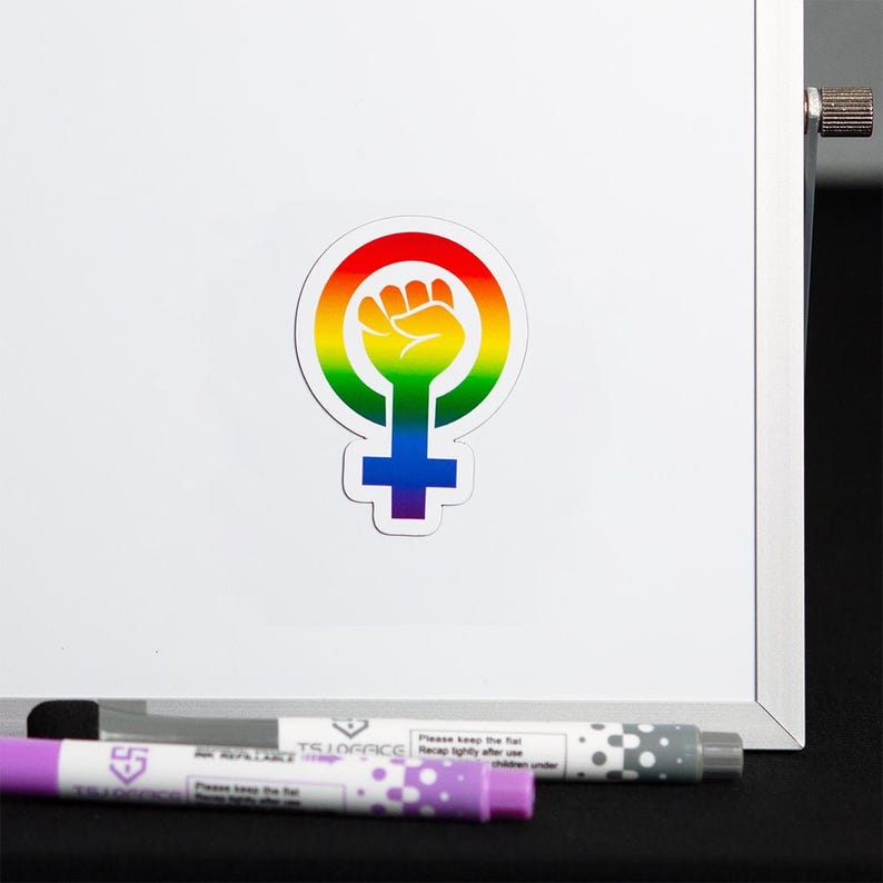 Feminist Magnet Collection, Chingona, Well Behaved Women, Rainbow Symbol Decor Feminist Symbol