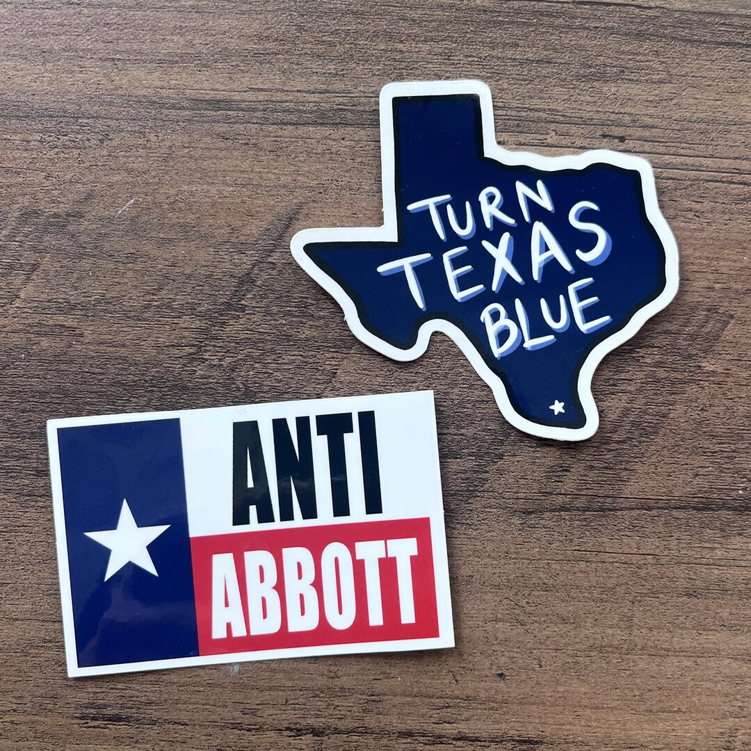 Turn Texas Blue Anti Abbott Vinyl Stickers (set of 2) - Etsy