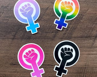 Feminist Symbol Vinyl Sticker | Laptop, Water Bottle Decal