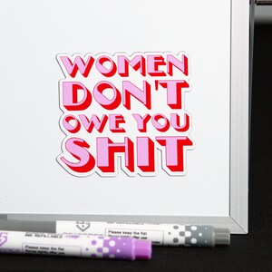 Feminist Magnet Collection, Chingona, Well Behaved Women, Rainbow Symbol Decor Women Don't Owe You