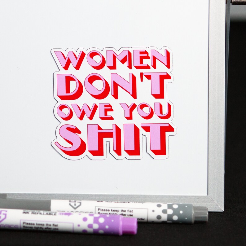 Feminist Magnet Collection, Chingona, Well Behaved Women, Rainbow Symbol Decor Women Don't Owe You