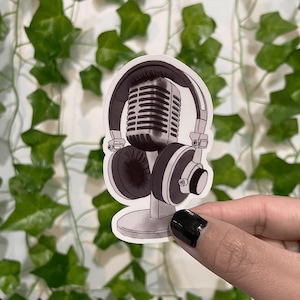 Microphone Sticker | Podcast Sticker | Laptop Sticker | Speaker | Voice | Waterproof Sticker