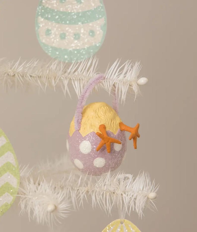 Bethany Lowe Chickie Tail Egg Ornament - Thumbnail 2