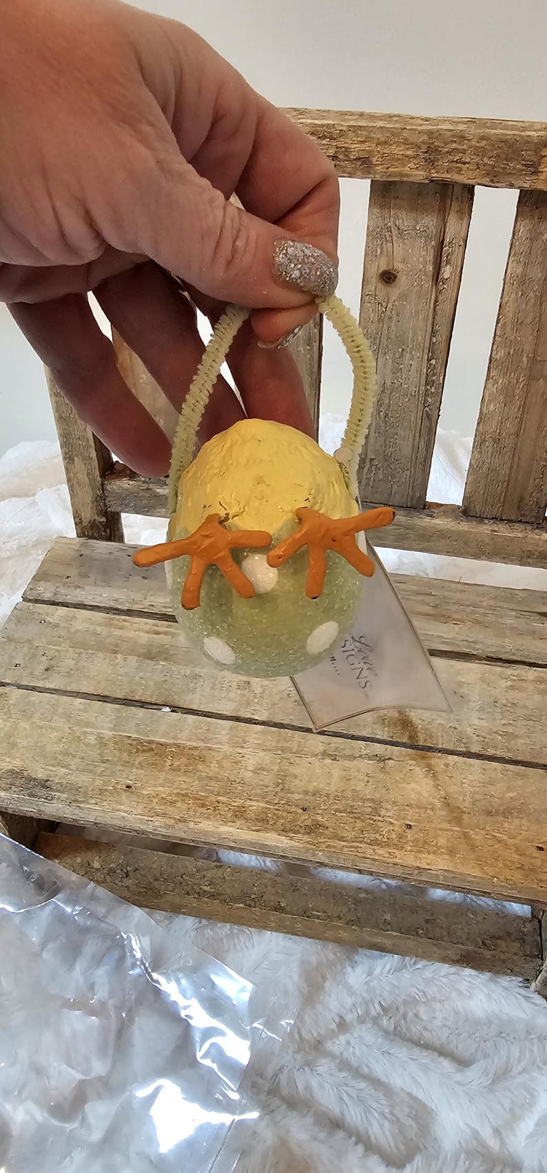 Bethany Lowe Chickie Tail Egg Ornament - Thumbnail 5