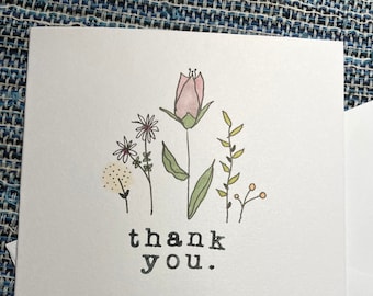 Hand Drawn Thank You | Etsy