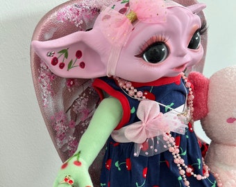 Custom painted* baby Yoda Pink Cherry  Grogu Rare finds