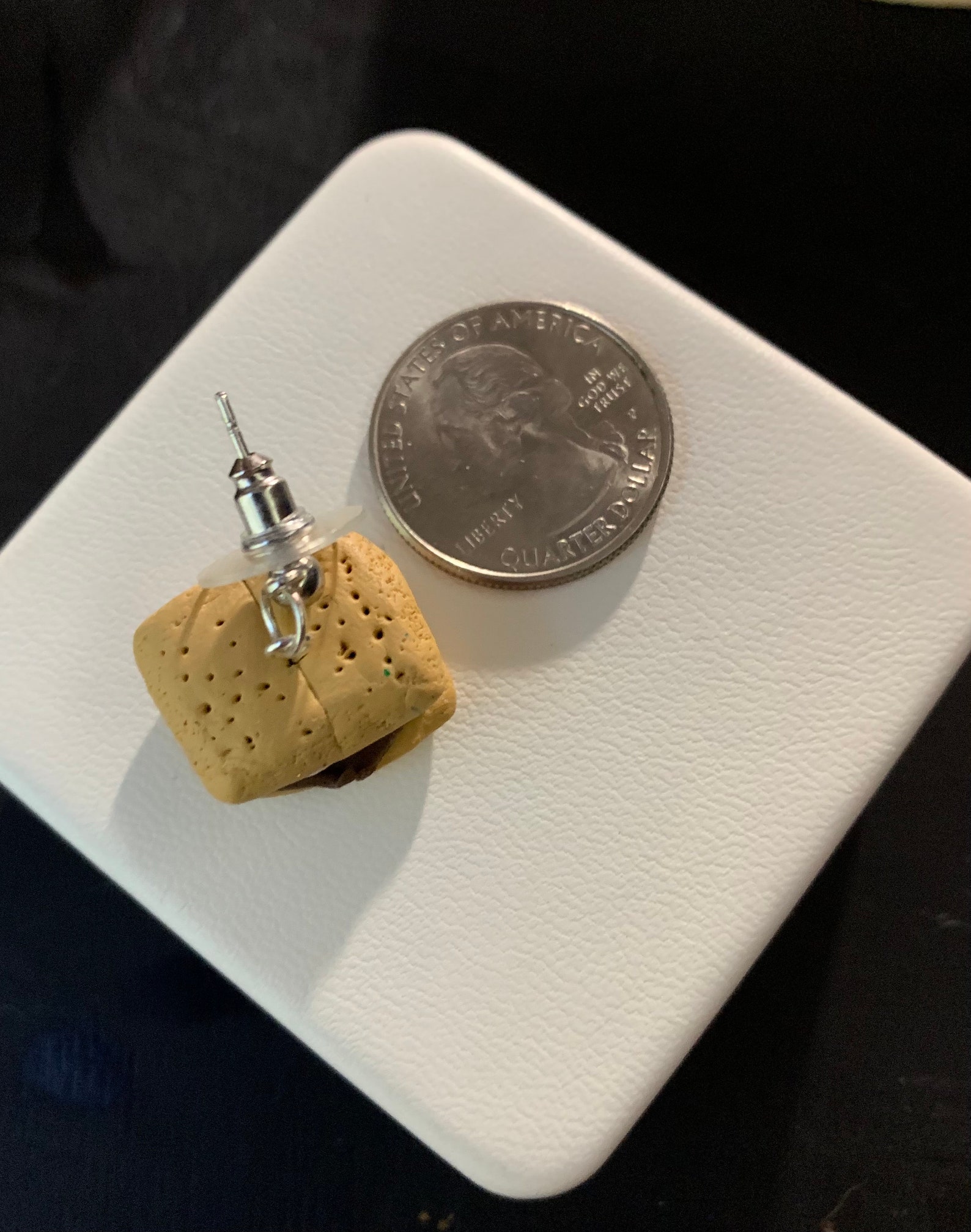 Smores earrings handmade oven bake clay Etsy