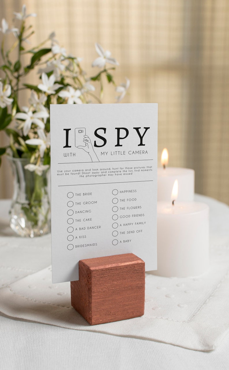 I Spy Wedding Game I Spy Printable Sign I Spy Wedding Game - Etsy