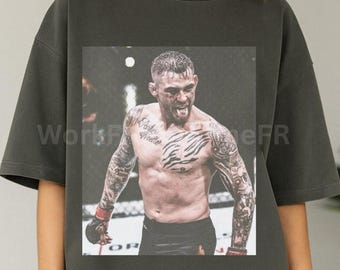 Vintage Dustin Poirier Bootleg Shirt Boxing Comfort Colors 90s Style Shirt Gift for Fans