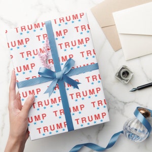Top Trump Christmas Wrapping Paper for Gifts - Trump Maga Gift - Funny  Let's Go Brandon Biden Trump Wrapping Paper Santa Trump Brandon Gift Wrap  (30