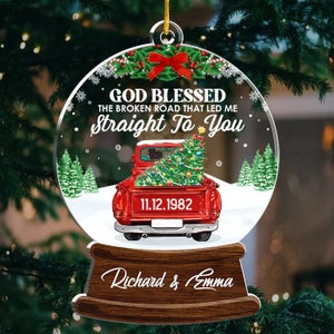 Personalized Car Hanging Ornament - Gift For Couple - God Blessed The - A  Gift Customized