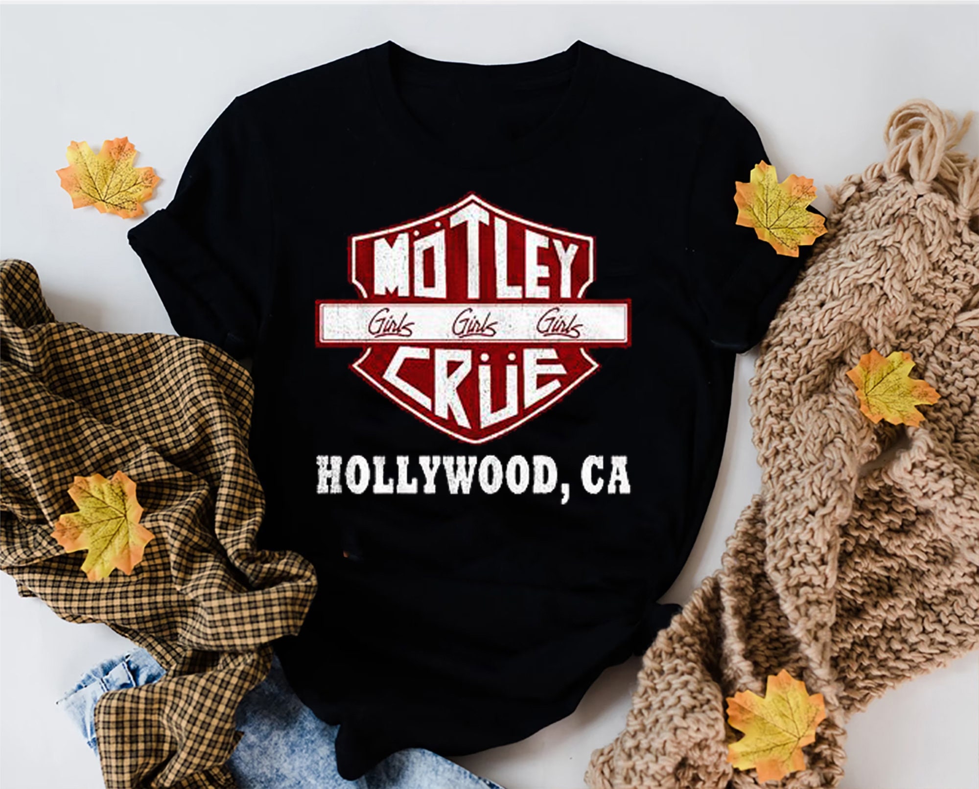 Motley Crue Shirt, Girls Road Sign Graphic, Motley Crue Shirt