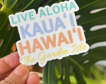 Live Aloha Aufkleber - Kauai, Hawaii