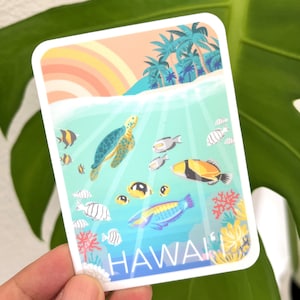 Under The Sea Sticker - Hawaii - Maui, Big Island, Kauai, Oahu