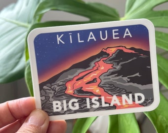 Kilauea - Groot eiland. Hawaii-sticker