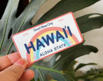 Neuer Hawaii Nummernschild Aufkleber