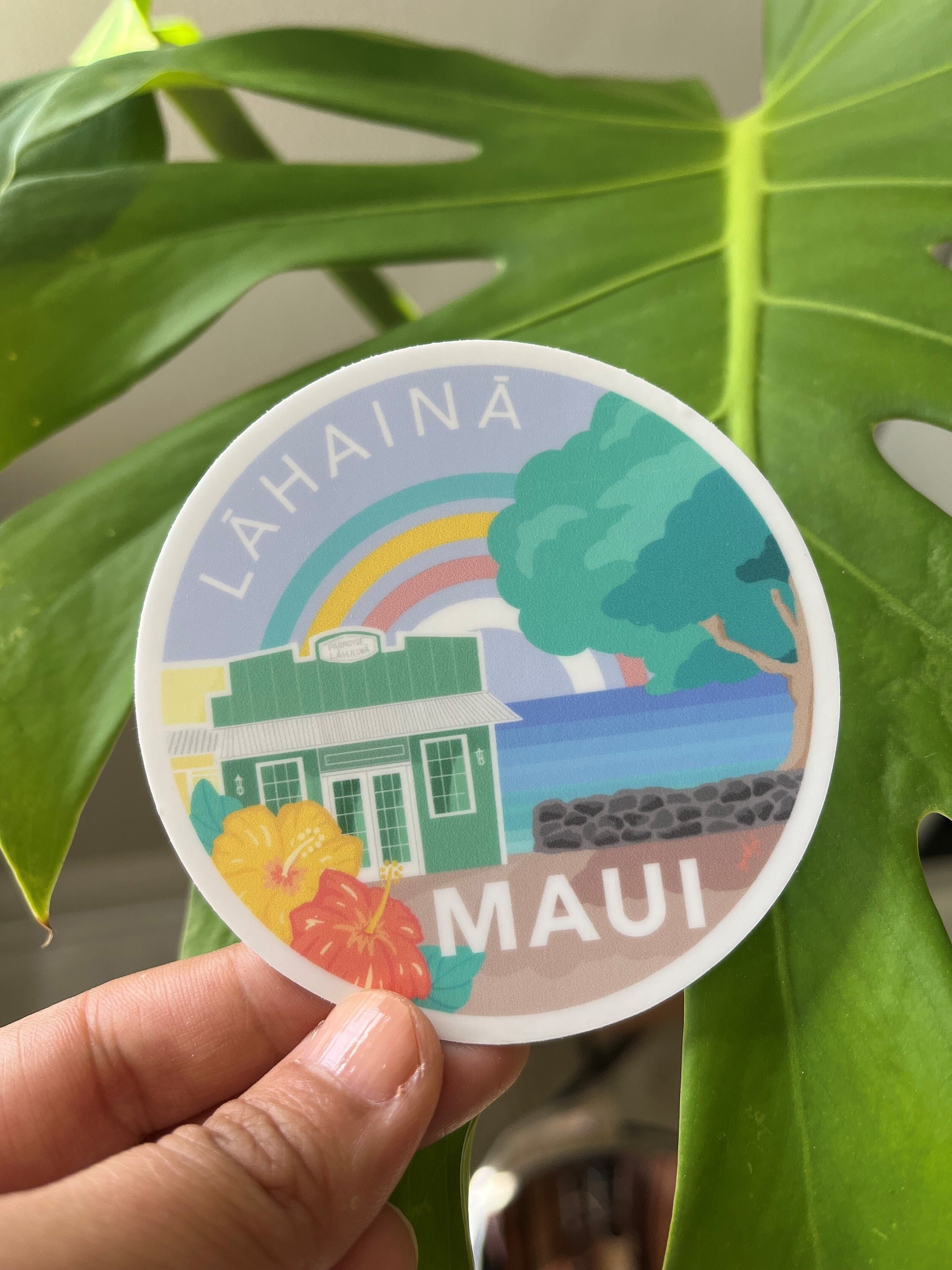 Maui Heart Scenic Sticker Small, Heart Stickers, Maui Stickers, Maui Gift  Ideas, Maui Love, Dishwasher Safe Stickers, Surfing Sticker, Heart 