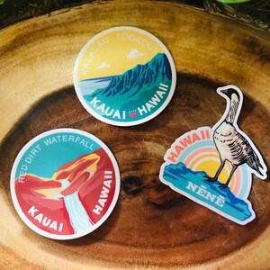 Kauai - " A Set of Three"  Stickers - Hawaii