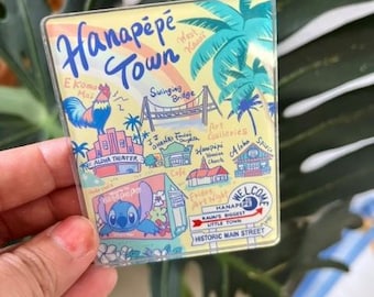 Kauai Hanapepe Town Acrylic Magnet
