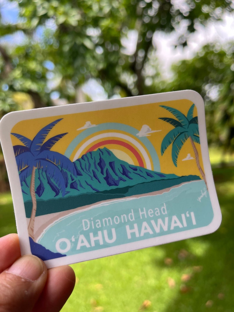 Autocollant tête de diamant O'ahu Hawaï image 2