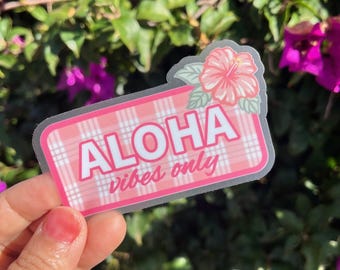 Pink Palaka Aufkleber - Hawaii