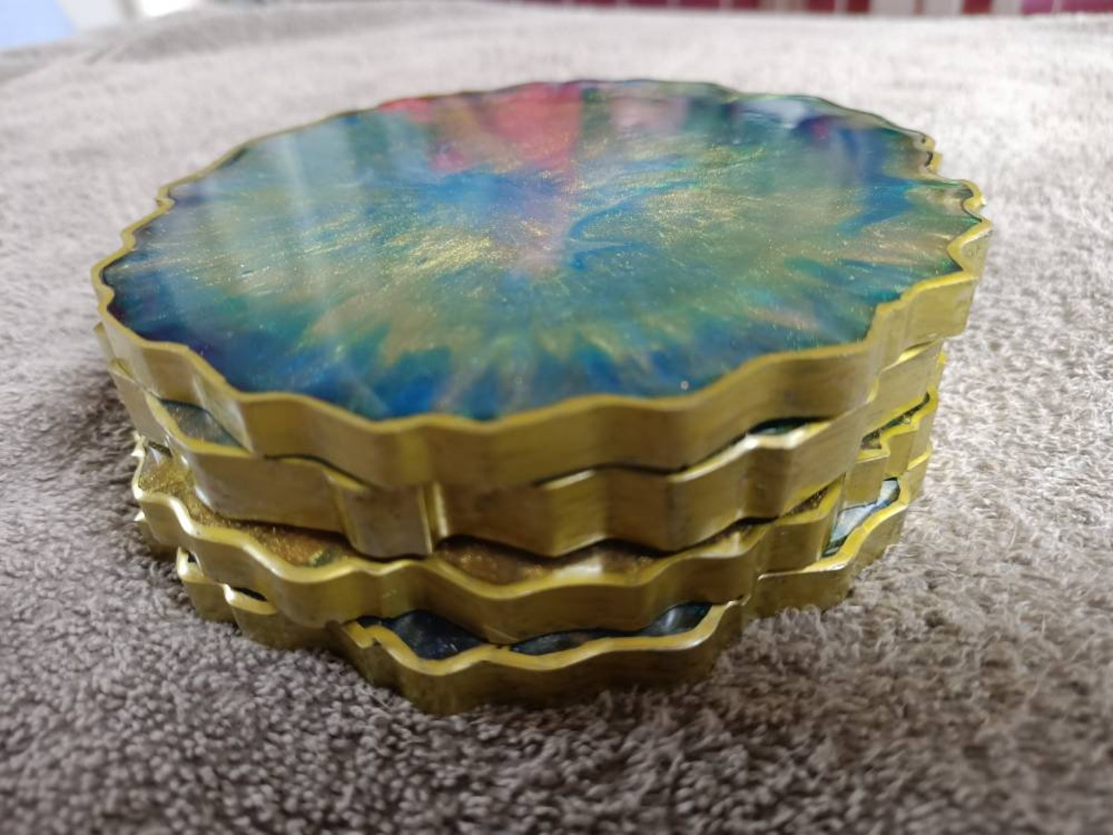 Beautiful Handmade Coasters Set Etsy