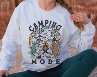 Bluza kempingowa Bluza kempingowa Bluza kempingowa Bluza kempingowa Bluza Lake Mode Koszulka kempingowa Koszulka na wycieczkę kempingową Bluza kempingowa Crew