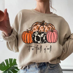 Pumpkin Sweatshirt For Women, Thanksgiving Shirt, Fall Crewneck Sweatshirt, Women&#39;s Fall Sweatshirt