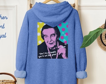 Golda Meir Sweatshirt Art Sweat Art Sweat Shirt Modern Art Sweat Aesthetic Sweat Whether Women are Better than Men I cannot Say