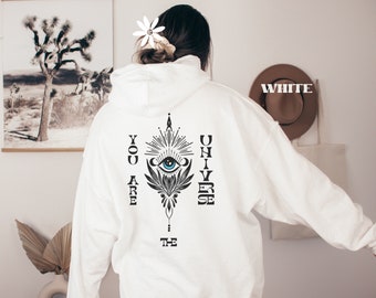 Evil Eye Hoodie, Evil Eye Sweatshirt, Allover Print Hoodie, Hooded Sweatshirt, Star Eyes Hoodie, Allover Print Sweatshirt, Evil Eye Gift