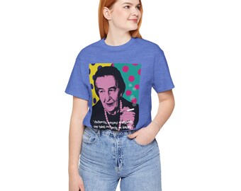 Navy Blue Golda Meir Distressed Unisex Jersey Short Sleeve Tee