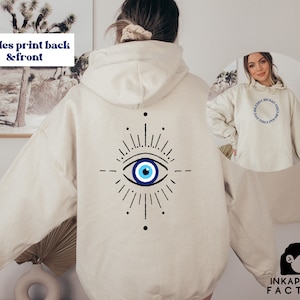 Evil Eye Hoodie, Vibing Hoodie, Third Eye Hoodie, Evil Eye Clothing,  Mystic Hoodie, Celestial Hoodie, Eye Hoodie, No Bad Vibes Hoodie