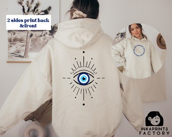 Evil Eye Hoodie, Vibing Hoodie, Third Eye Hoodie, Evil Eye Clothing,  Mystic Hoodie, Celestial Hoodie, Eye Hoodie, No Bad Vibes Hoodie