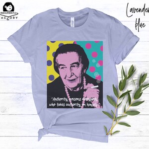 Golda Meir Jersey Shirt Golda Meir Quotes Shirt Retro Pop Art Shirt Art Shirt Modern Art Shirt Aesthetic Tshirt Motivation Gift for Her image 2