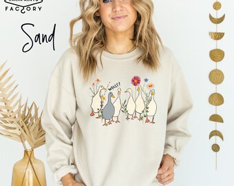 Sweat-shirt Silly Goose Chemise bande d'oie Sweat Silly Goose Chemise drôle d'oie Cadeau sur le thème de l'oie Cadeau mère oie