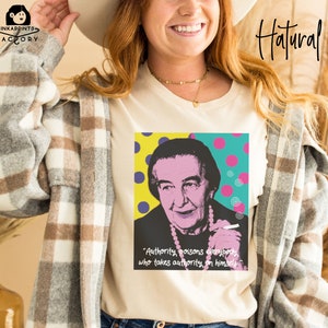 Golda Meir Jersey Shirt Golda Meir Quotes Shirt Retro Pop Art Shirt Art Shirt Modern Art Shirt Aesthetic Tshirt Motivation Gift for Her image 6