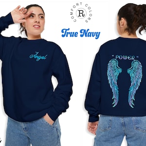 Comfort Colors New Sweat Pinterest New Unisex Garment-Dyed Sweatshirt Angel Wings Orchid Sweat Violet Sweatshirt