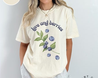 Blueberry Tshirt Berry Tshirt Fruit Print Tshirt Halle Berry Shirt Comfort Colors T Berry Sweet Shirt Cute Aesthetic Shirt Berry Lover Gift